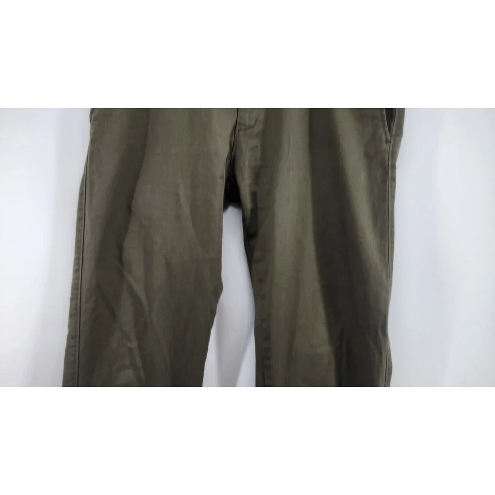 J.Crew Mens Size 34X30 Slim Fit Flex Olive Green Chino Pants‎ Cotton